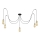 Candelabro suspenso TUBE LONG 5xE27/15W/230V preto/dourada