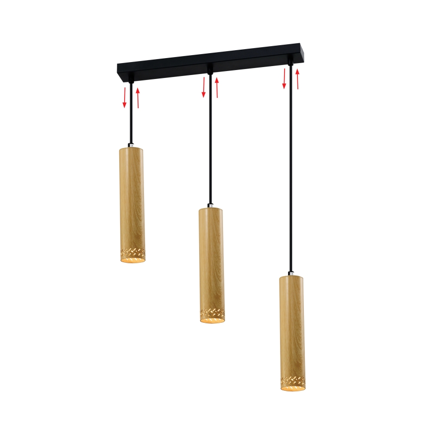 Candelabro suspenso TUBO 3xGU10/25W/230V