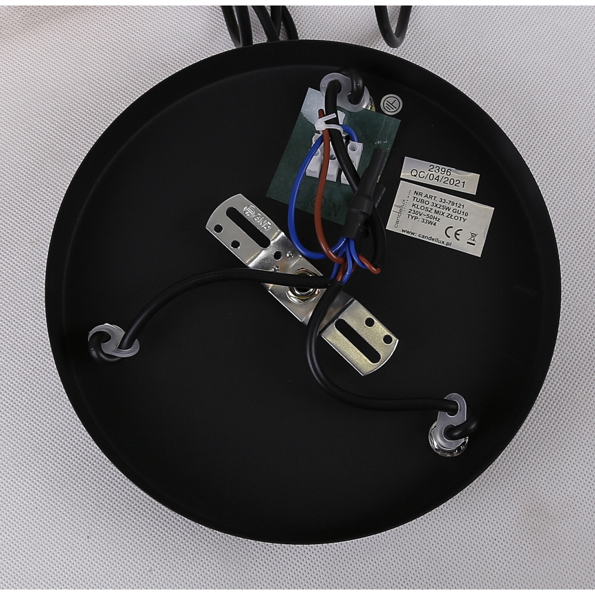 Candelabro suspenso TUBO 3xGU10/25W/230V