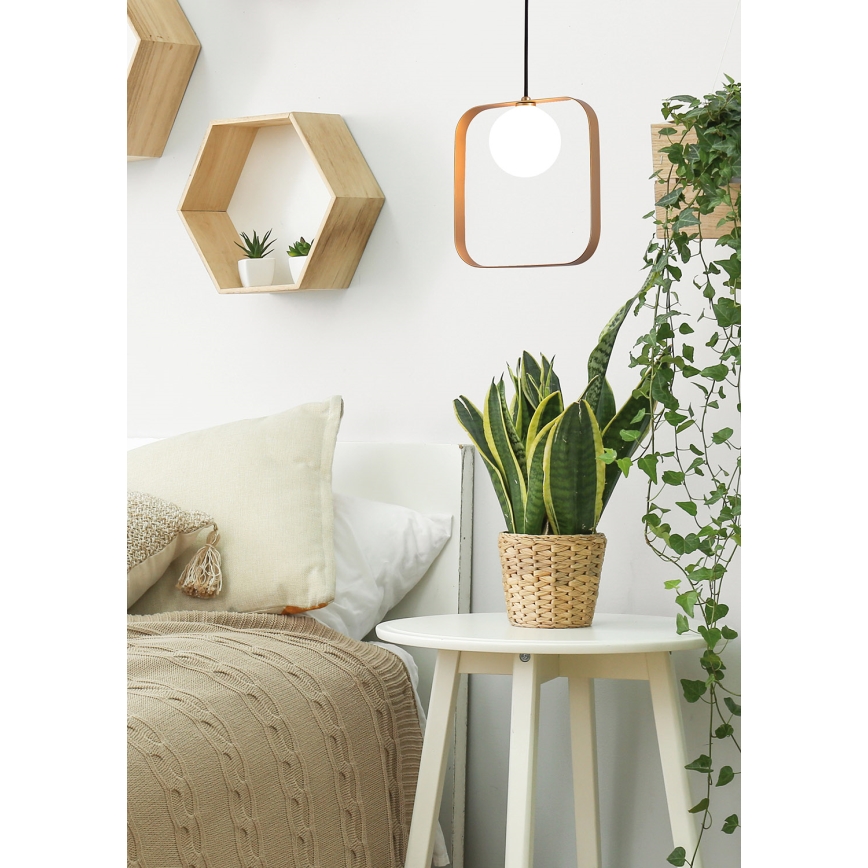 Candelabro suspenso TULA 1xG9/28W/230V angular dourado