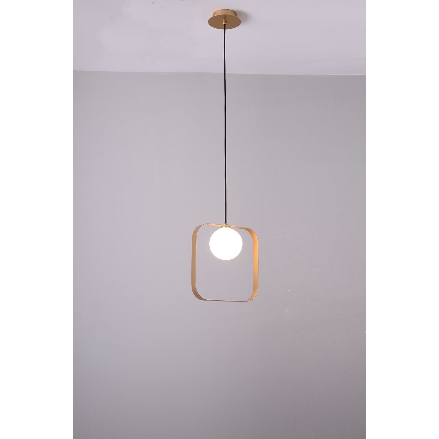 Candelabro suspenso TULA 1xG9/28W/230V angular dourado