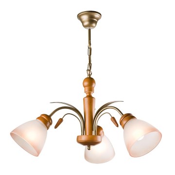 Candelabro suspenso TULIPAN 3xE27/60W/230V faia - FSC certificado