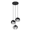 Candelabro suspenso TULOS 3xE27/60W/230V preto