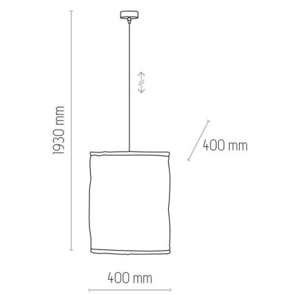 Candelabro suspenso TULUM 1xE27/15W/230V