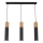 Candelabro suspenso TULUM 3xGU10/60W/230V preto