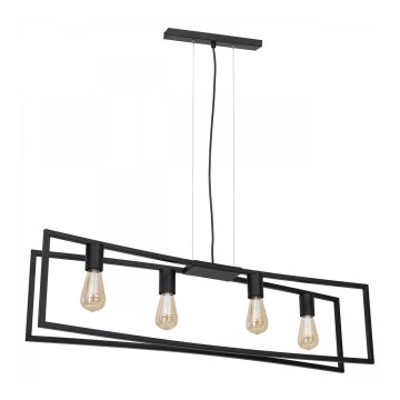 Candelabro suspenso TUNJA 4xE27/60W/230V preto