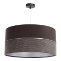 Candelabro suspenso TWIST 1xE27/60W/230V castanho/prateado