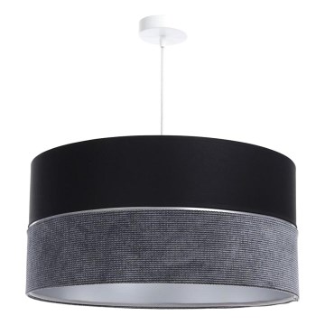 Candelabro suspenso TWIST 1xE27/60W/230V preto/cinzento/prateado
