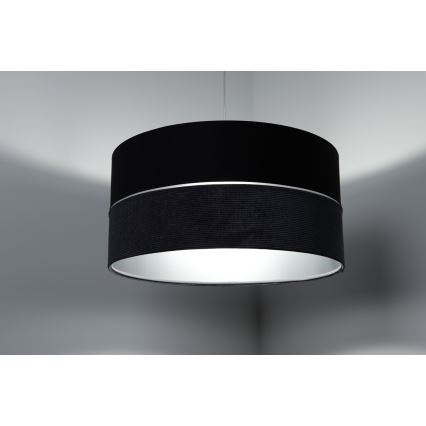 Candelabro suspenso TWIST 1xE27/60W/230V preto/cinzento/prateado