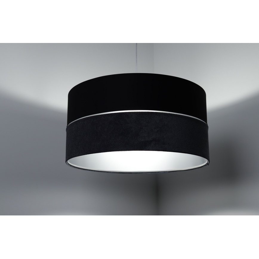 Candelabro suspenso TWIST 1xE27/60W/230V preto/cinzento/prateado