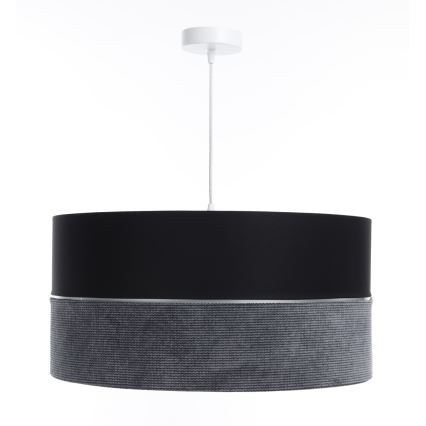 Candelabro suspenso TWIST 1xE27/60W/230V preto/cinzento/prateado
