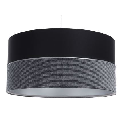 Candelabro suspenso TWIST 1xE27/60W/230V preto/cinzento/prateado