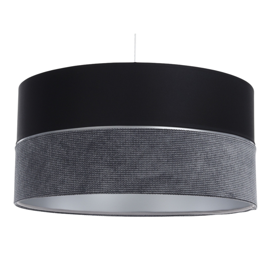 Candelabro suspenso TWIST 1xE27/60W/230V preto/cinzento/prateado