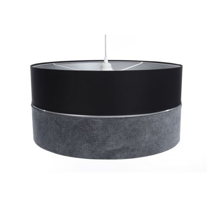 Candelabro suspenso TWIST 1xE27/60W/230V preto/cinzento/prateado