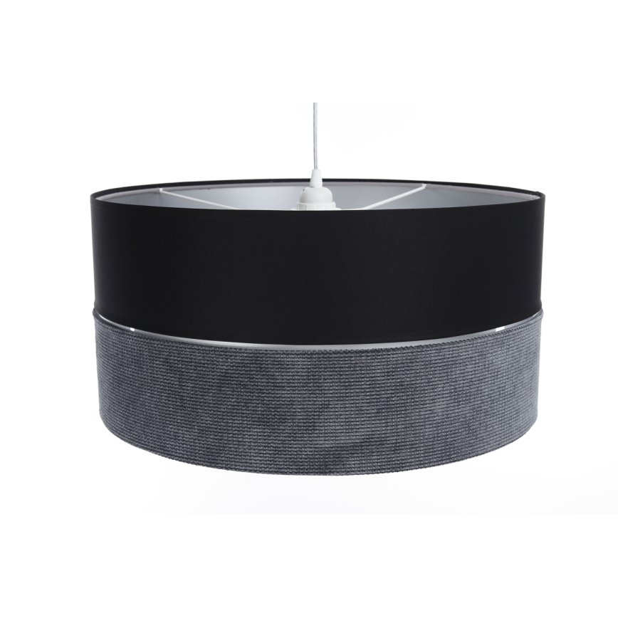 Candelabro suspenso TWIST 1xE27/60W/230V preto/cinzento/prateado