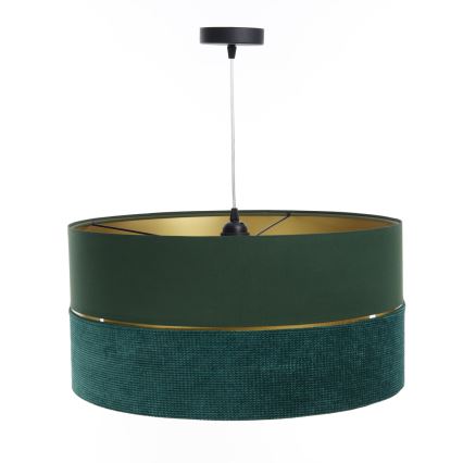 Candelabro suspenso TWIST 1xE27/60W/230V verde/dourada