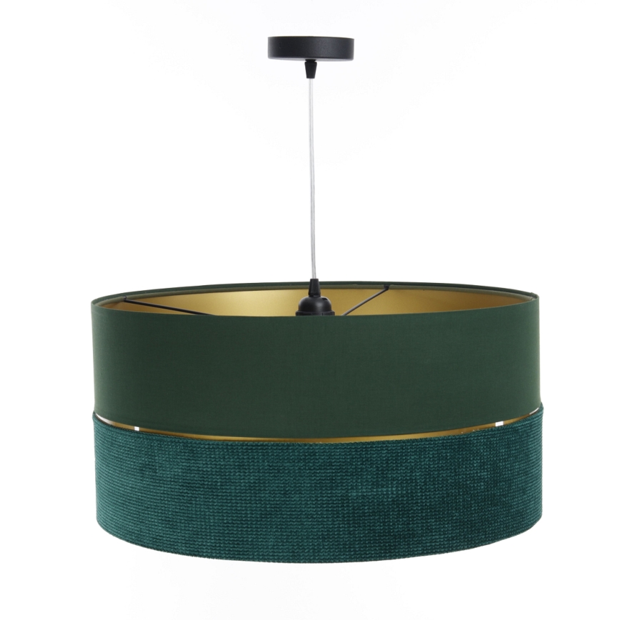 Candelabro suspenso TWIST 1xE27/60W/230V verde/dourada