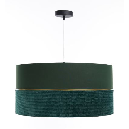 Candelabro suspenso TWIST 1xE27/60W/230V verde/dourada