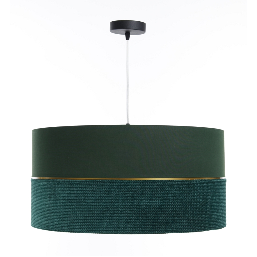 Candelabro suspenso TWIST 1xE27/60W/230V verde/dourada