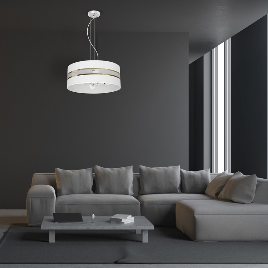 Candelabro suspenso ULTIMO 3xE27/60W/230V branco