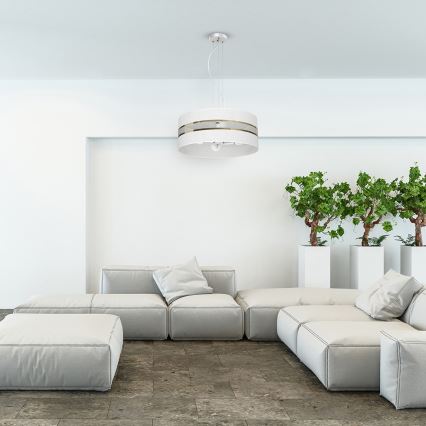 Candelabro suspenso ULTIMO 3xE27/60W/230V branco