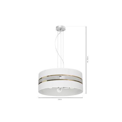 Candelabro suspenso ULTIMO 3xE27/60W/230V branco