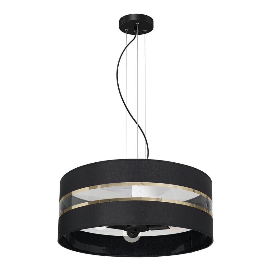 Candelabro suspenso ULTIMO 3xE27/60W/230V preto