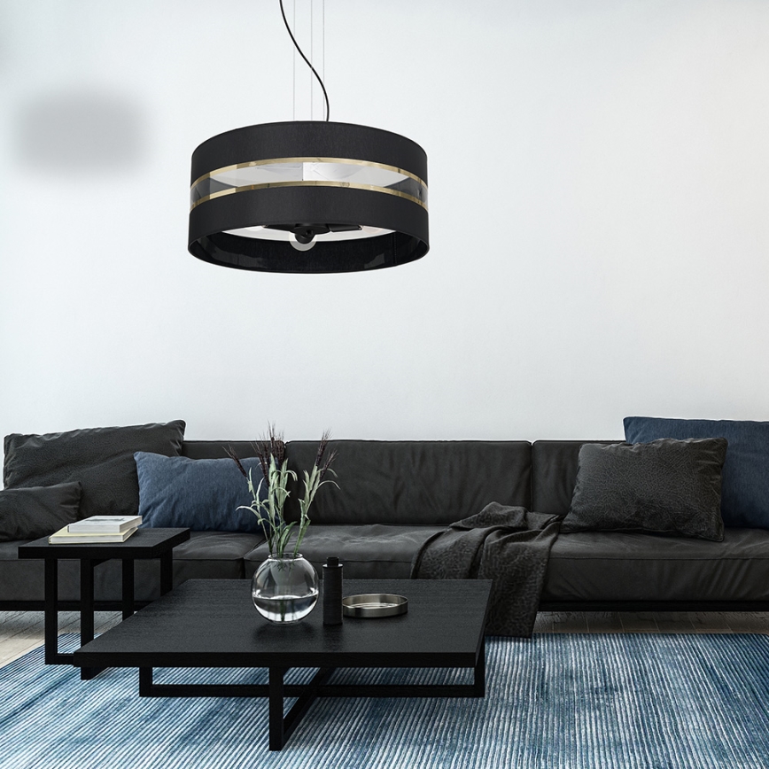 Candelabro suspenso ULTIMO 3xE27/60W/230V preto