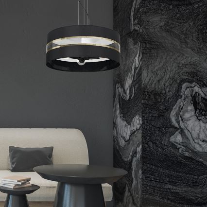 Candelabro suspenso ULTIMO 3xE27/60W/230V preto