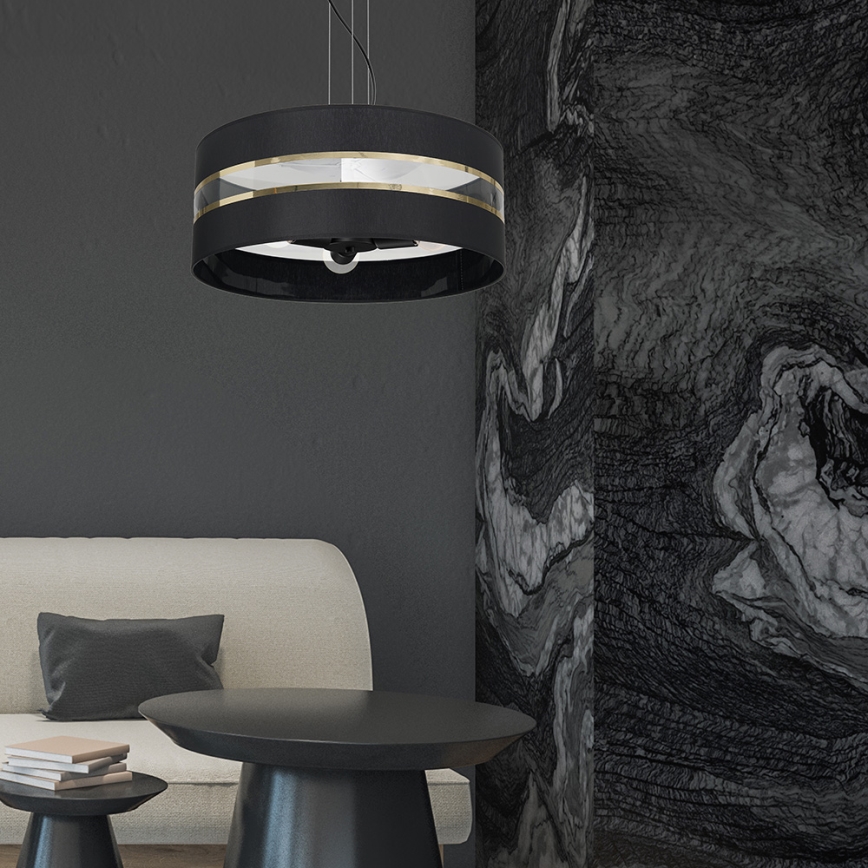 Candelabro suspenso ULTIMO 3xE27/60W/230V preto