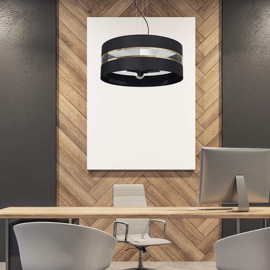 Candelabro suspenso ULTIMO 3xE27/60W/230V preto
