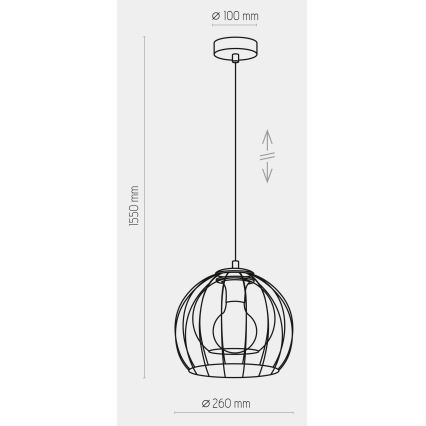 Candelabro suspenso UNIVERSO 1xE27/60W/230V