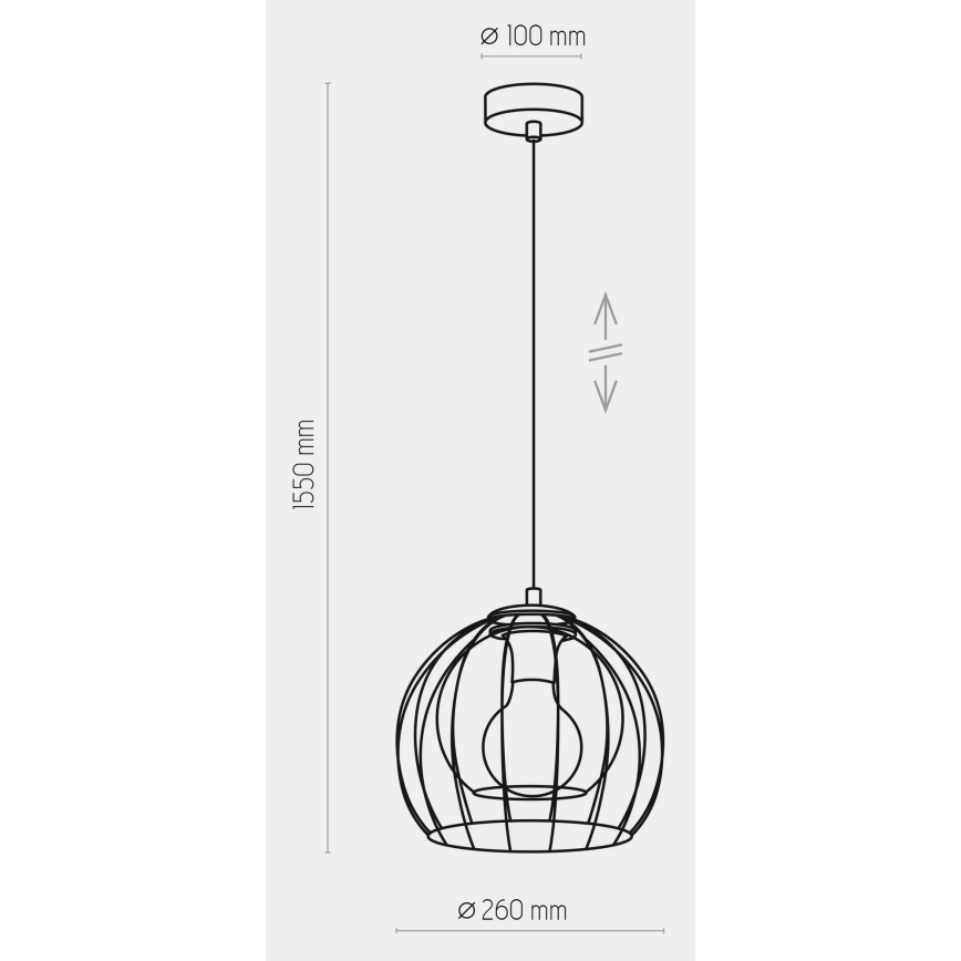 Candelabro suspenso UNIVERSO 1xE27/60W/230V