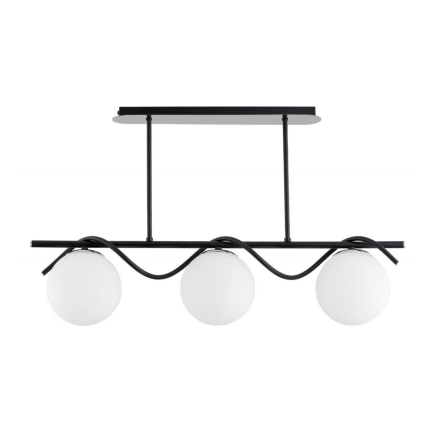 Candelabro suspenso VARNA 3xE14/40W/230V preto