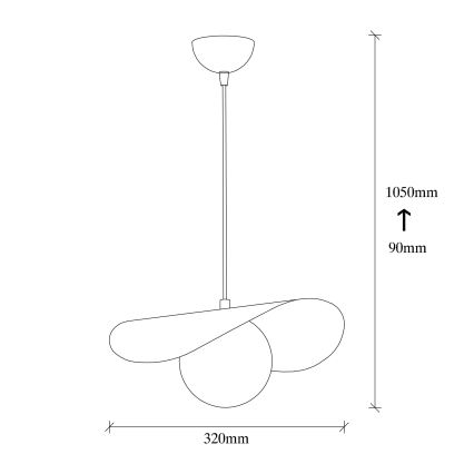 Candelabro suspenso VATOZ 1xE27/60W/230V