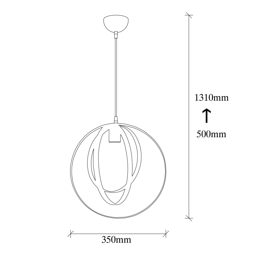 Candelabro suspenso VAVEYLA 1xE27/100W/230V