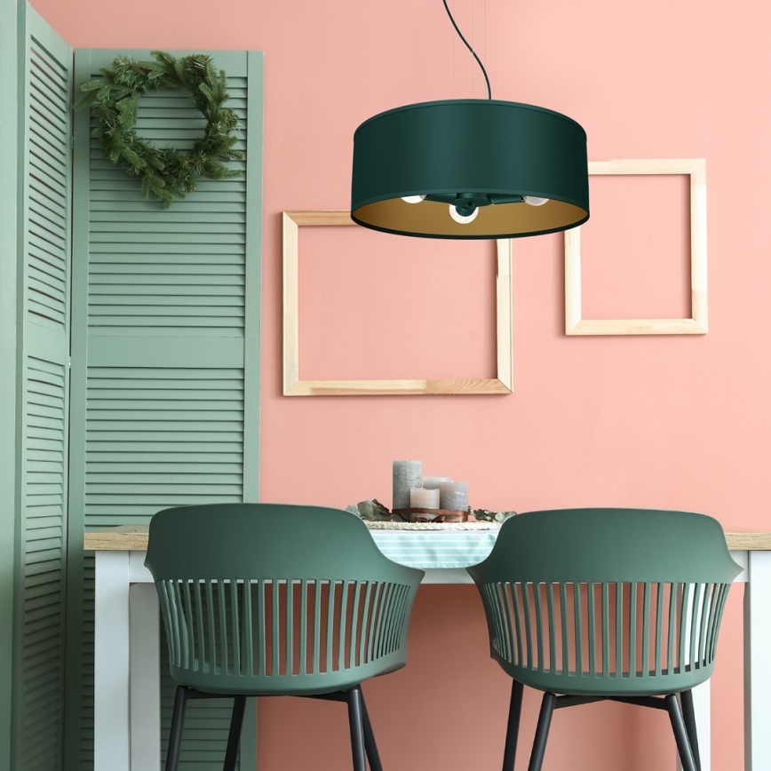 Candelabro suspenso VERDE 3xE27/60W/230V verde