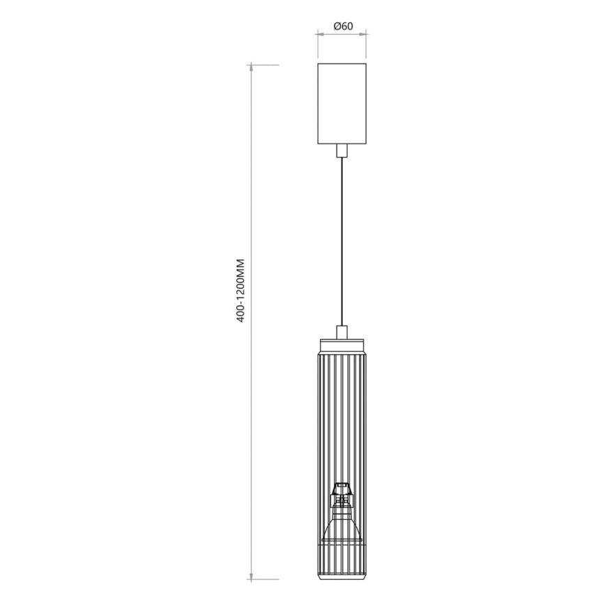 Candelabro suspenso VERTICAL 1xGU10/8W/230V branco
