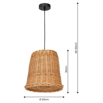 Candelabro suspenso VIMINI 1xE27/40W/230V vime