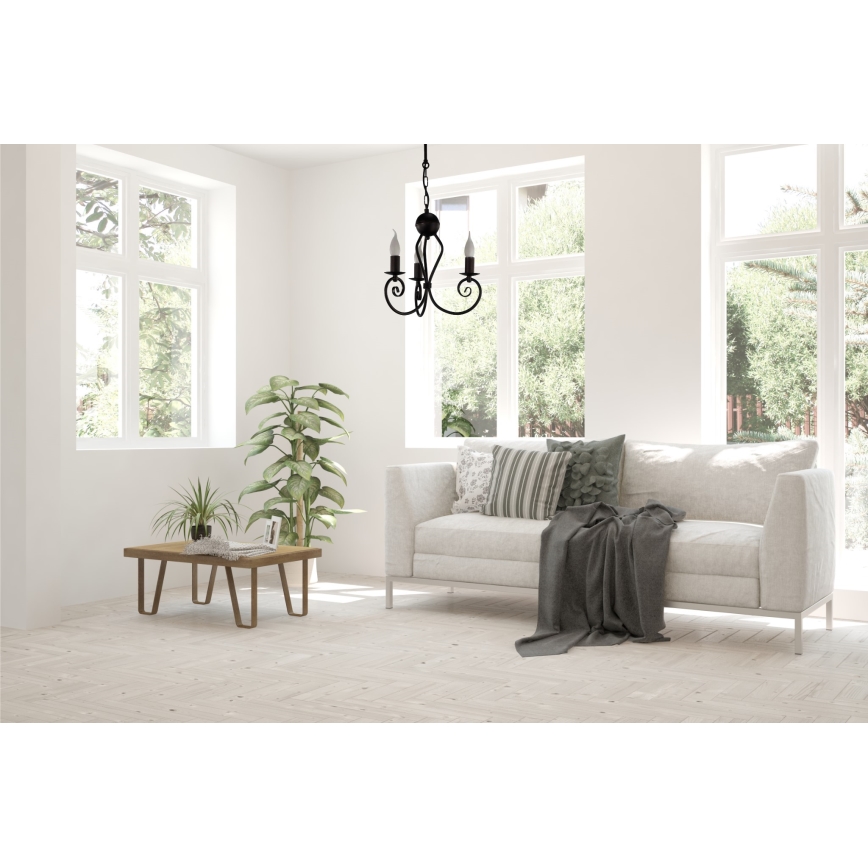 Candelabro suspenso VINCENT 3xE14/40W/230V