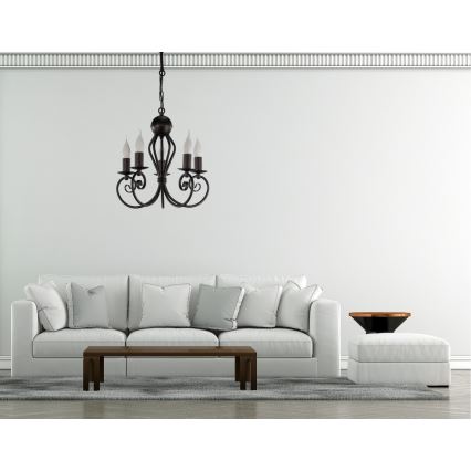 Candelabro suspenso VINCENT 5xE14/40W/230V