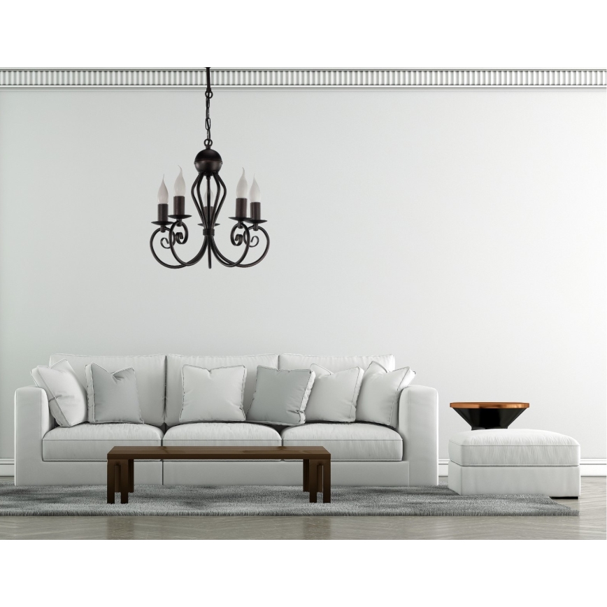 Candelabro suspenso VINCENT 5xE14/40W/230V