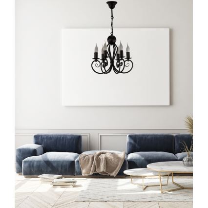Candelabro suspenso VINCENT 6xE14/40W/230V