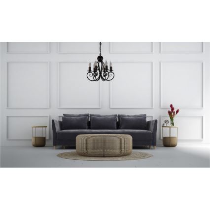 Candelabro suspenso VINCENT 6xE14/40W/230V