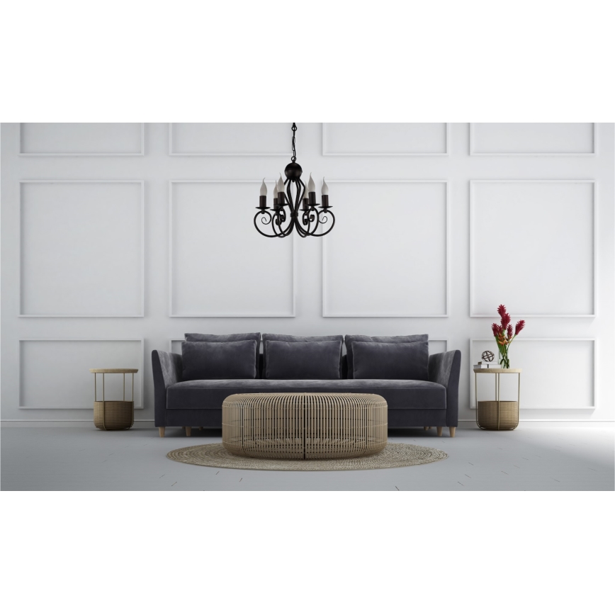 Candelabro suspenso VINCENT 6xE14/40W/230V