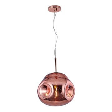 Candelabro suspenso VITRO 1xE27/10W/230V diâmetro 35 cm rosa dourada