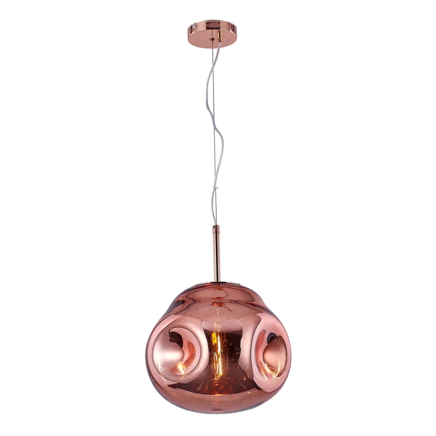 Candelabro suspenso VITRO 1xE27/10W/230V diâmetro 35 cm rosa dourada