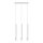 Candelabro suspenso VIZIER 3xG9/40W/230V branco