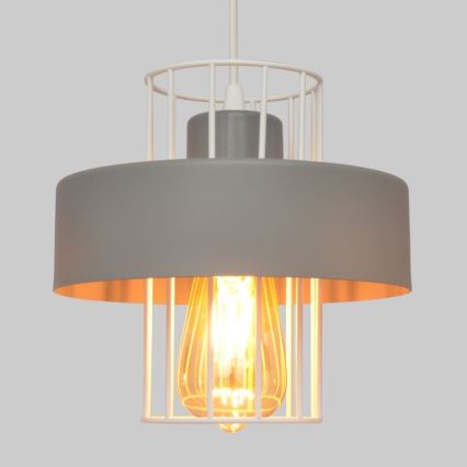 Candelabro suspenso VOLTA 1xE27/15W/230V cinzento