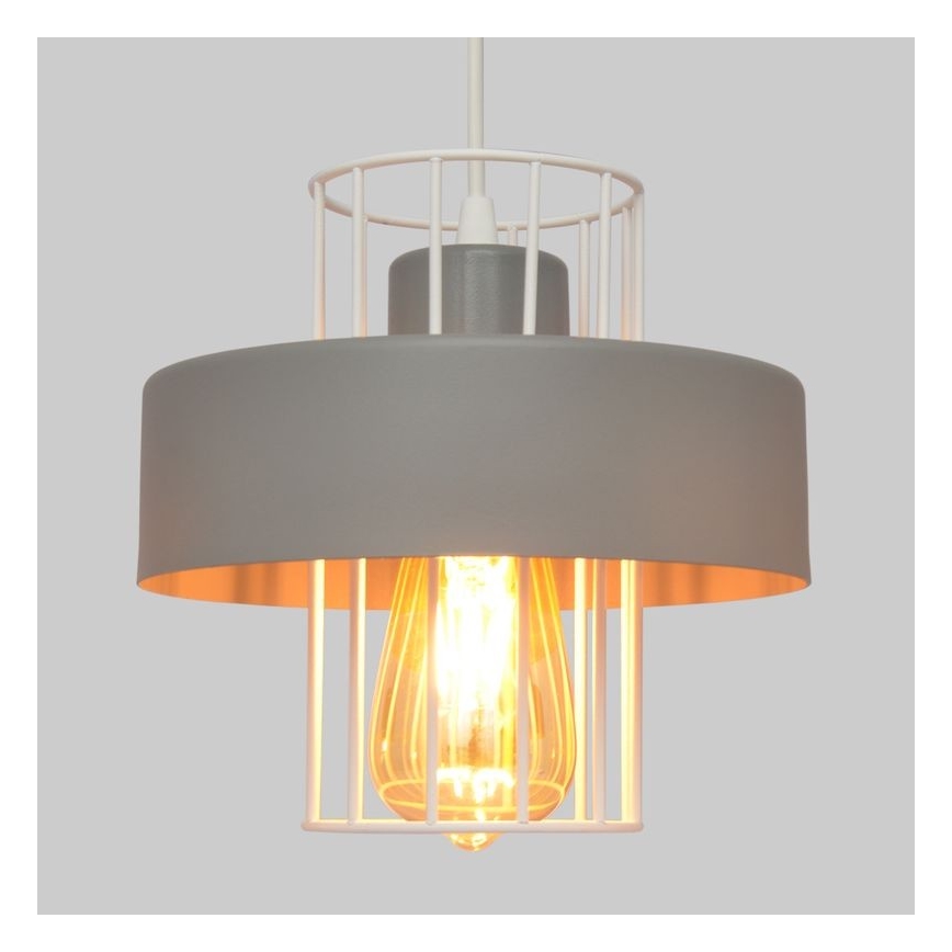 Candelabro suspenso VOLTA 1xE27/15W/230V cinzento